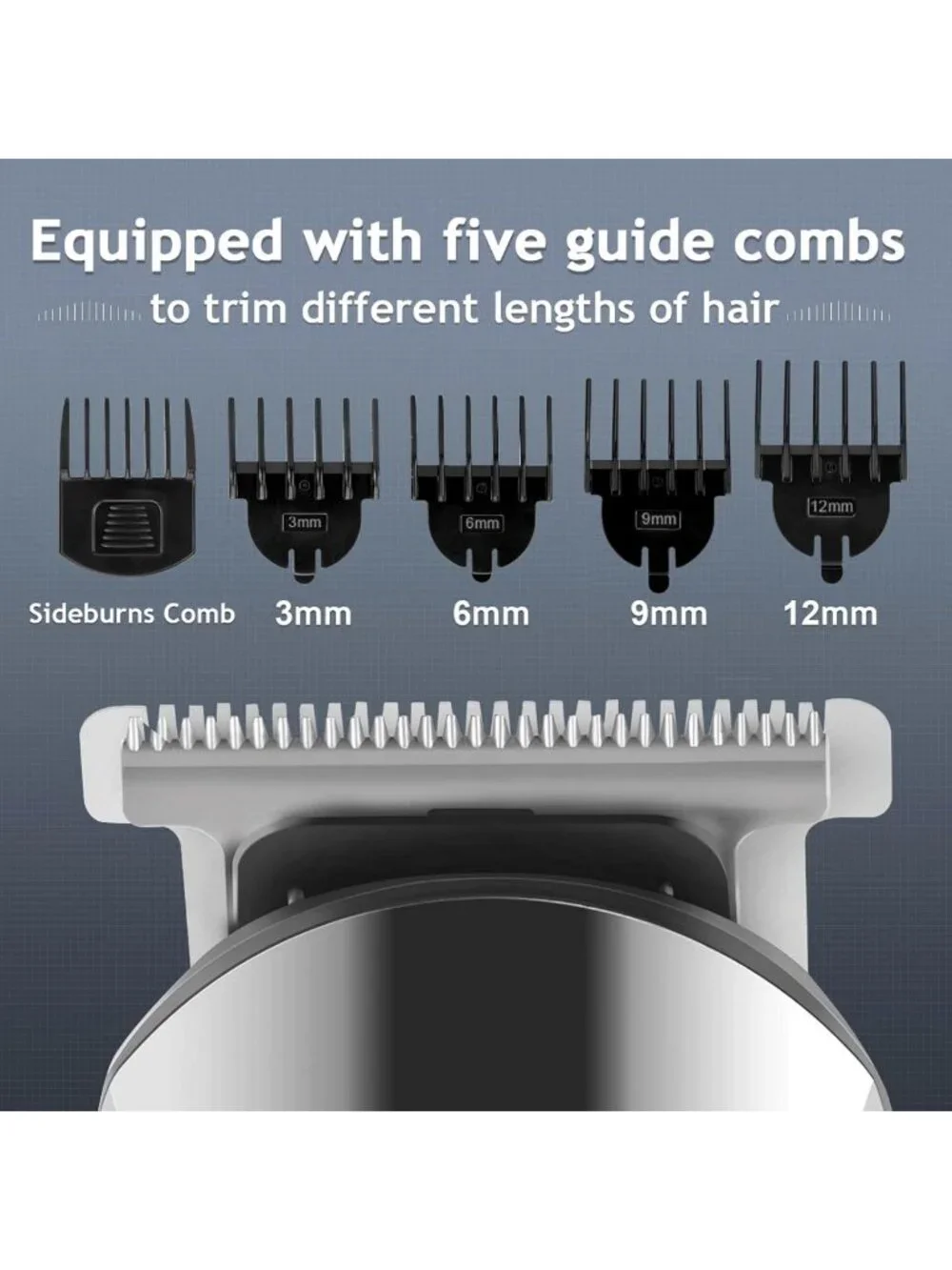 Waterproof Cordless Beard Trimmer & Grooming Kit for Men - Face, Body, Nose